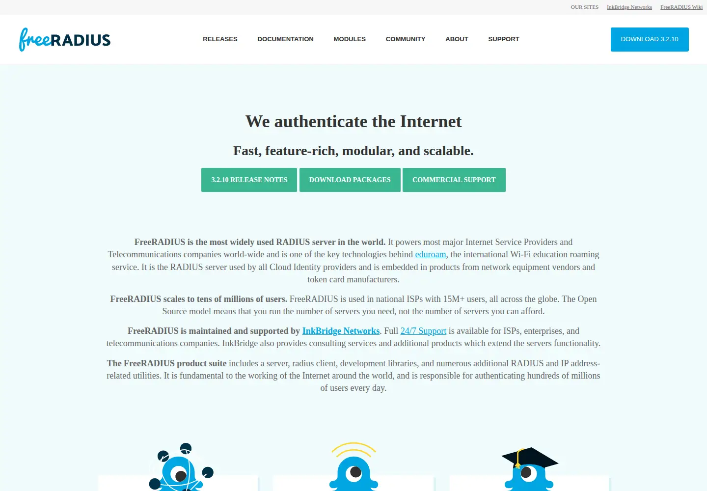 Screenshot of freeradius.org