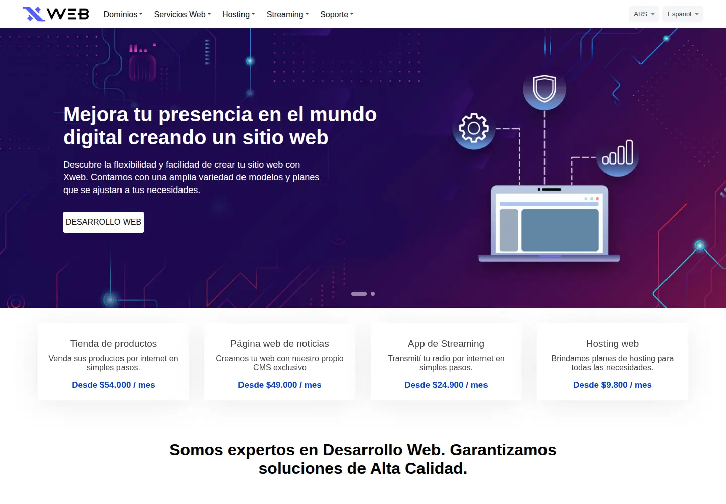 Screenshot of xweb.ar