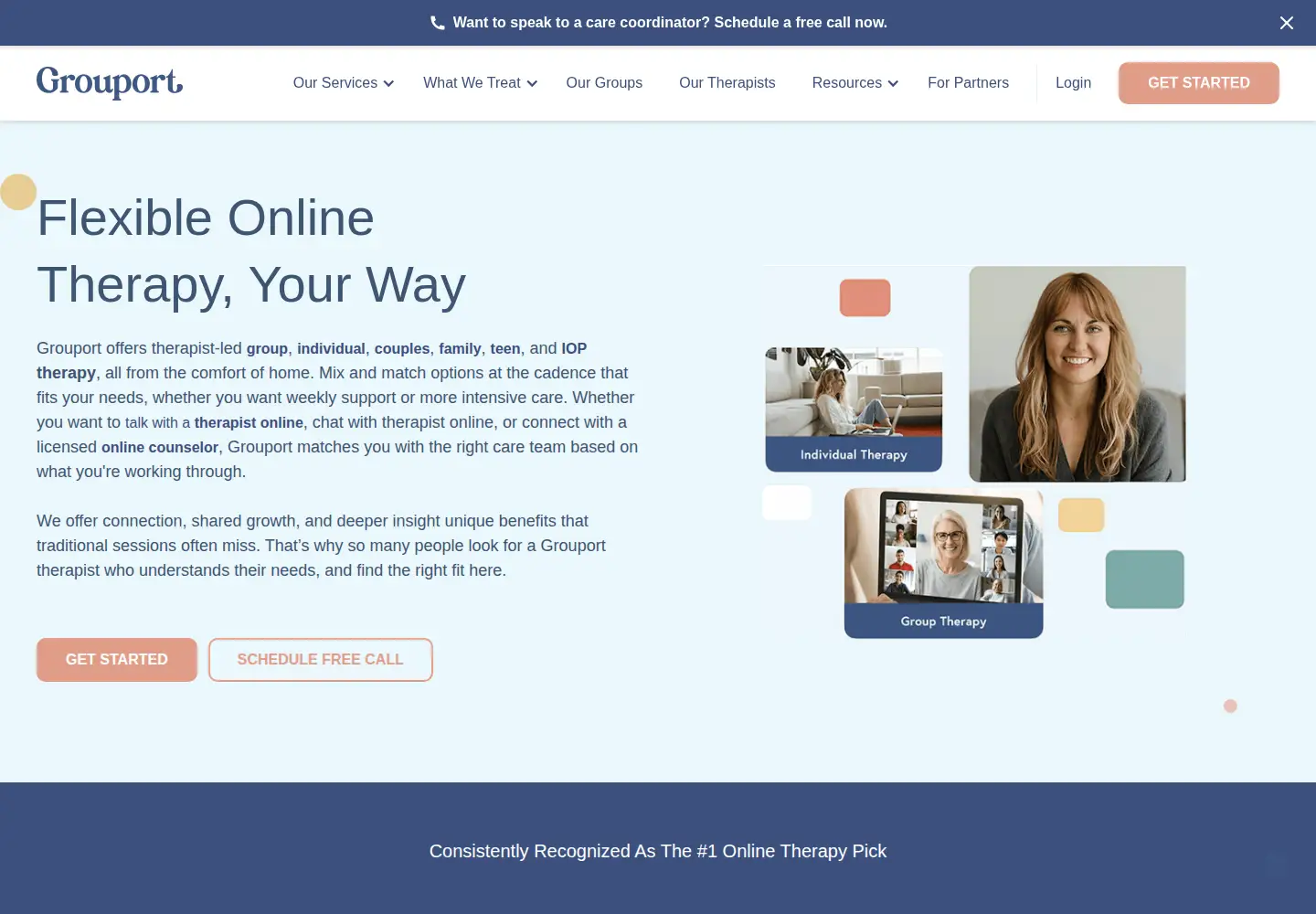 Screenshot of grouporttherapy.com