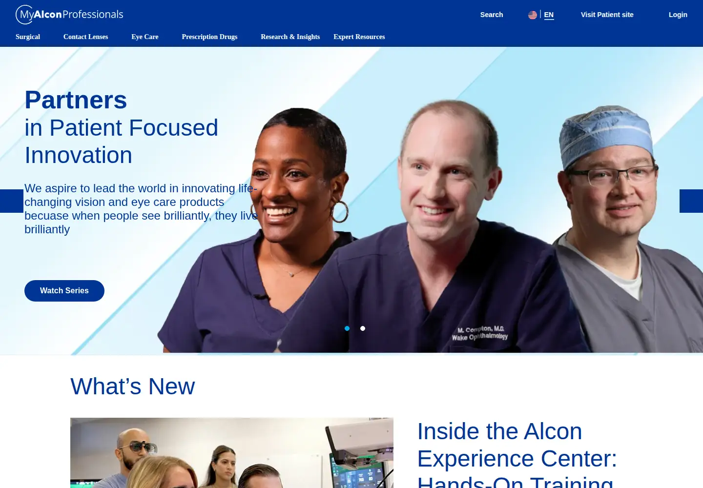 Screenshot of myalcon.com