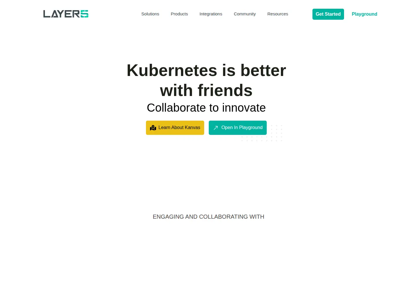 Screenshot of layer5.io