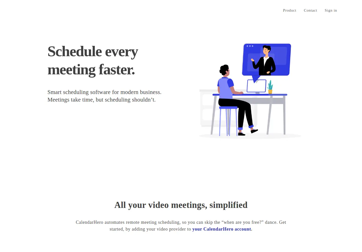 Screenshot of calendarhero.com