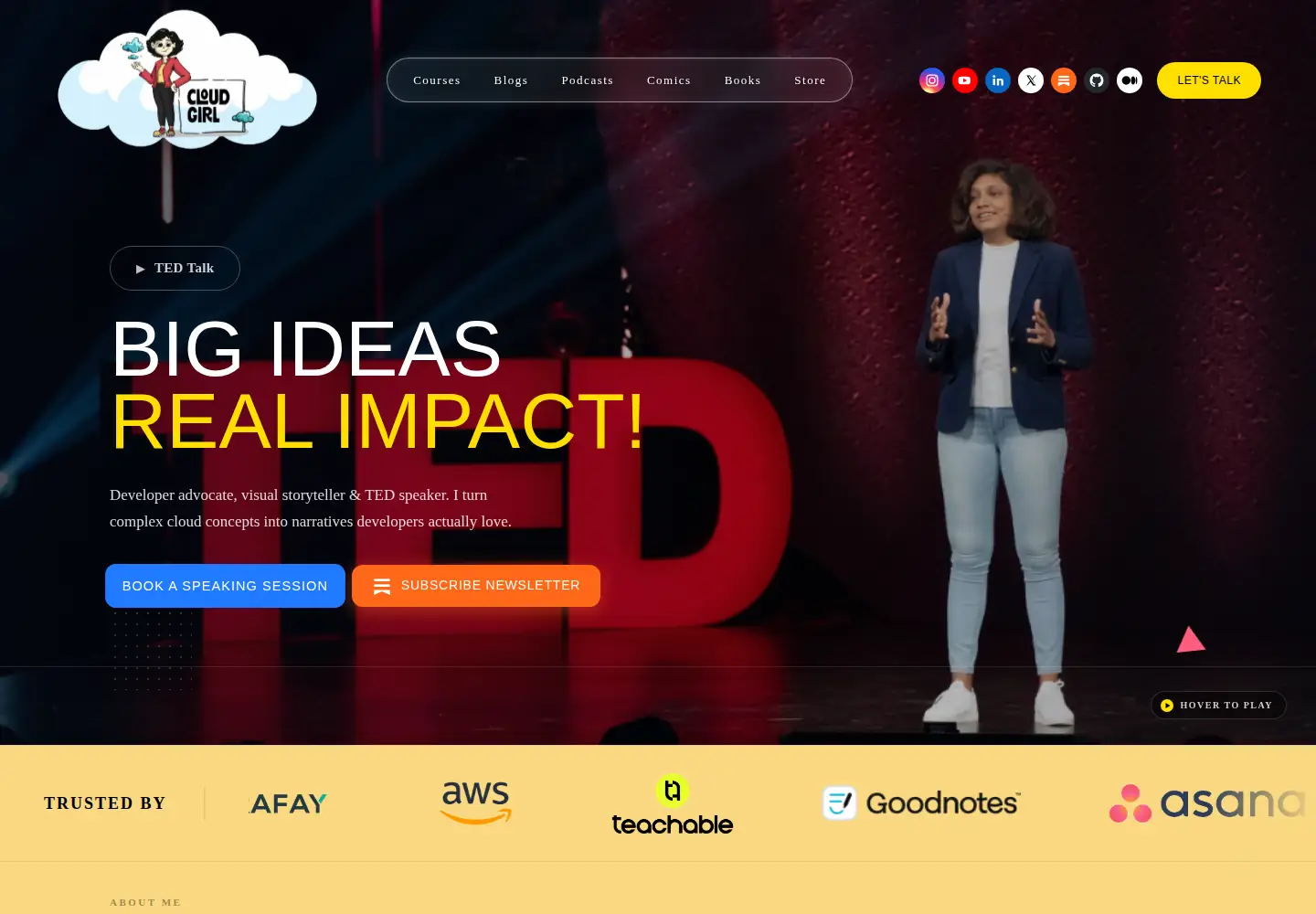 Screenshot of thecloudgirl.dev