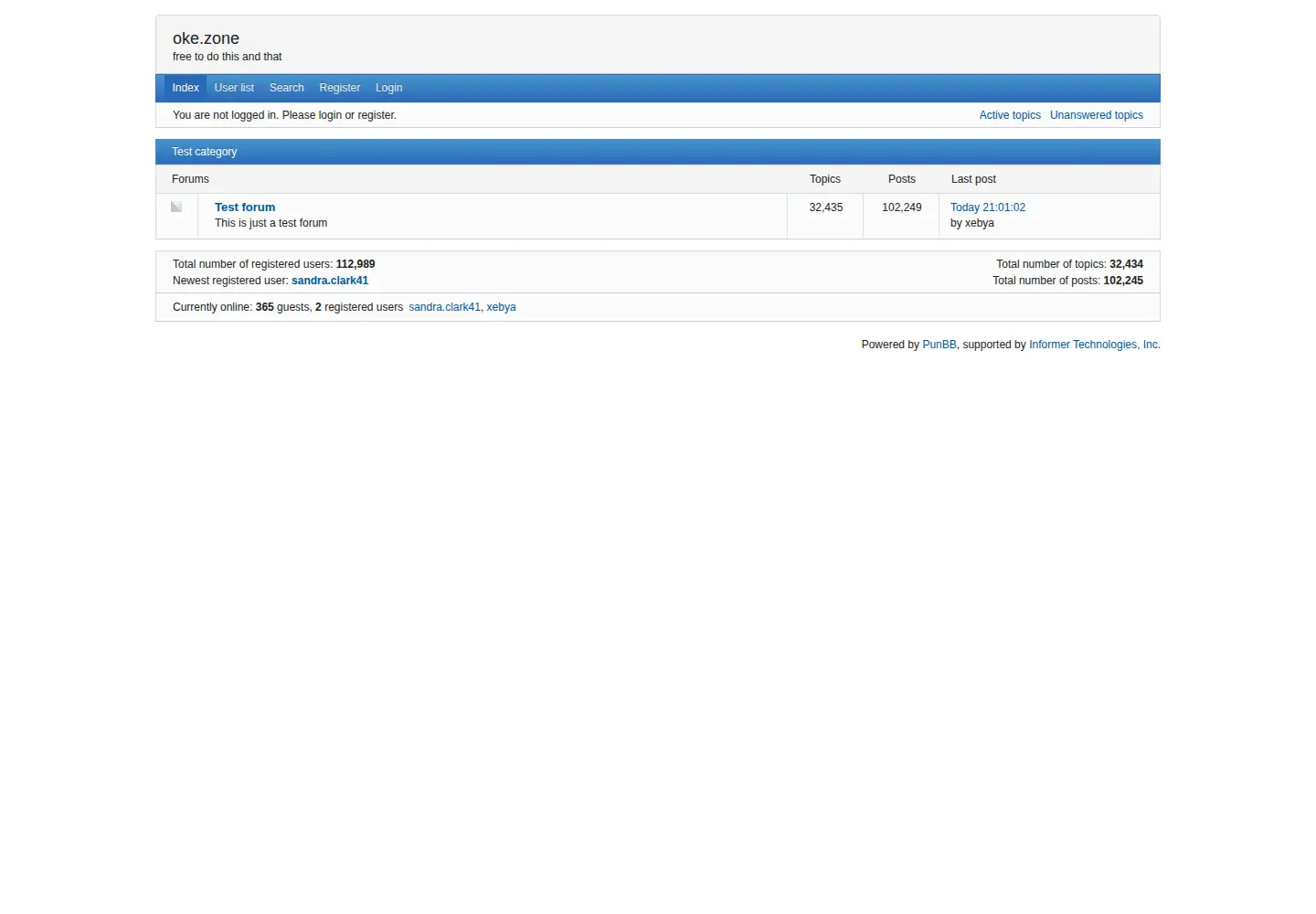 Screenshot of oke.zone