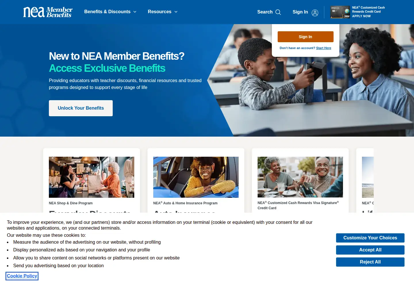Screenshot of neamb.com