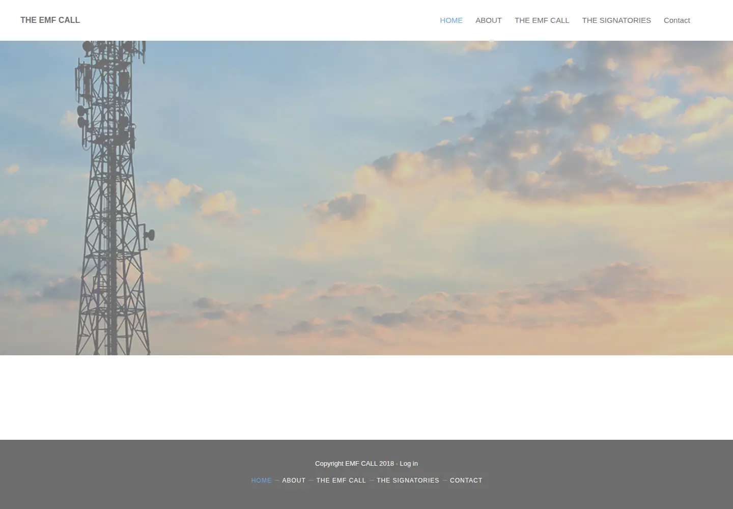 Captured homepage of emfcall.org in the current scan