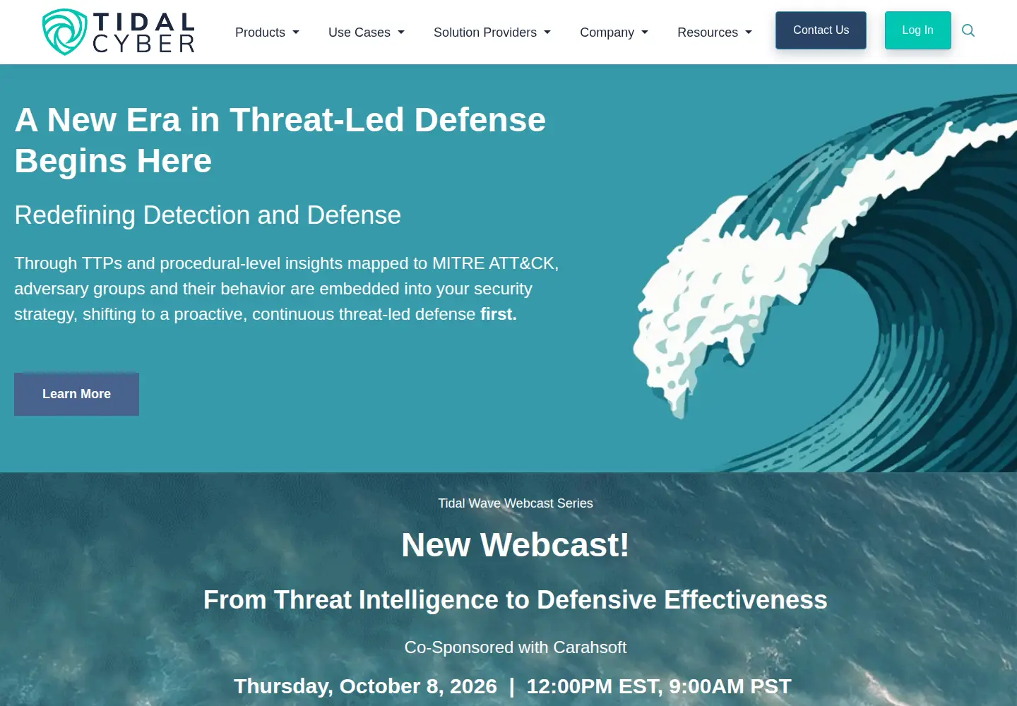 Screenshot of tidalcyber.com
