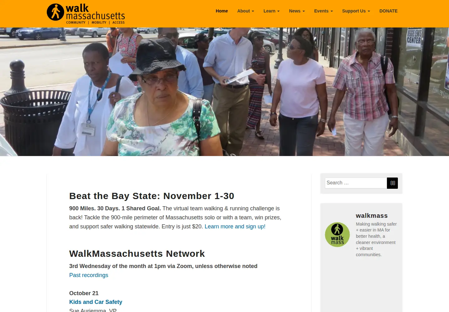 Screenshot of walkboston.org