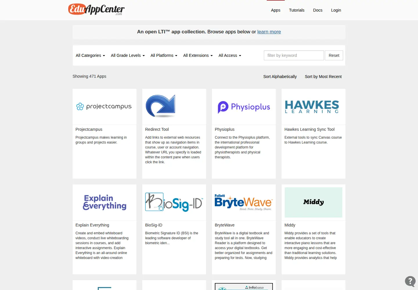 Screenshot of edu-apps.org