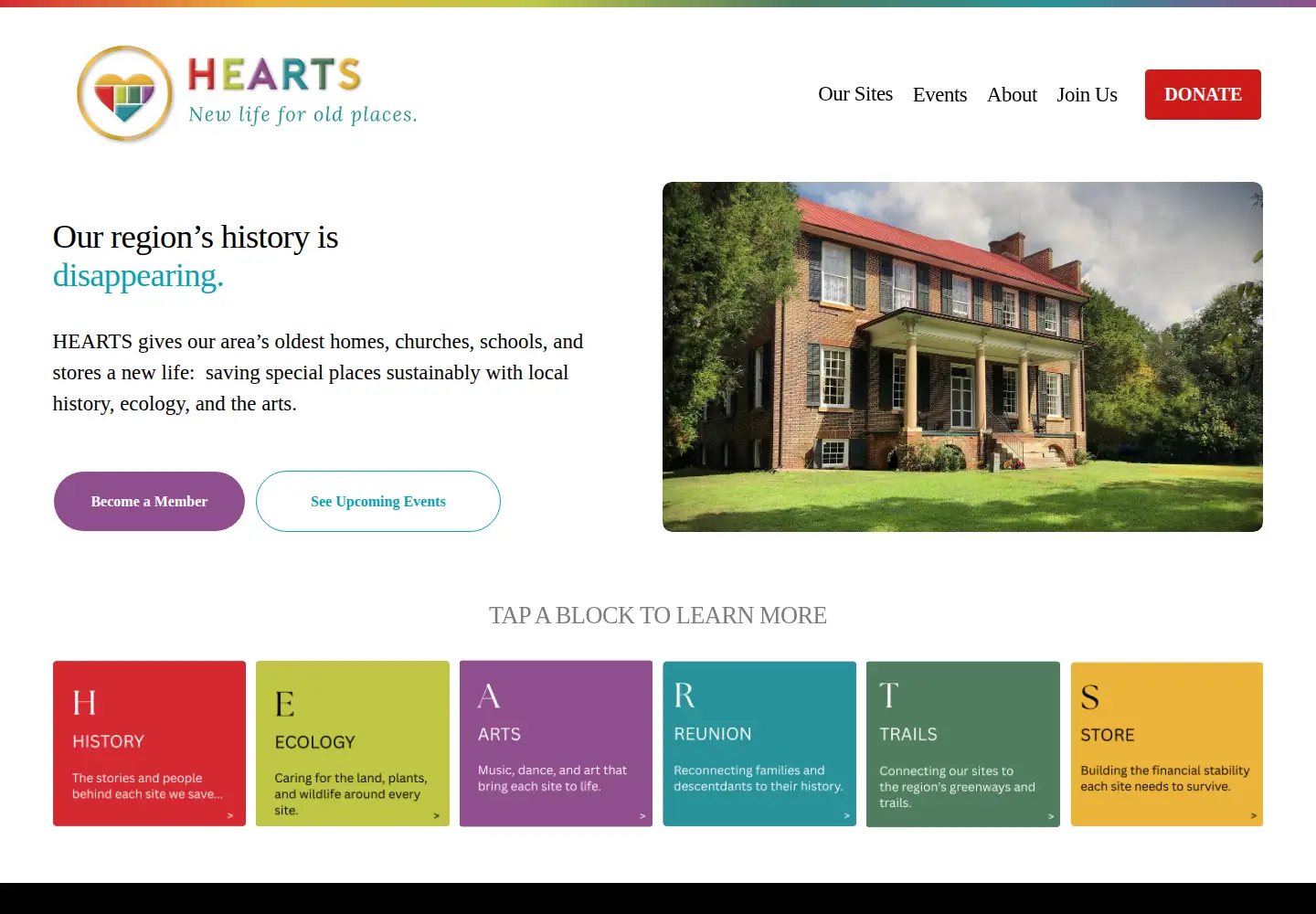 Screenshot of heartscollaborative.org