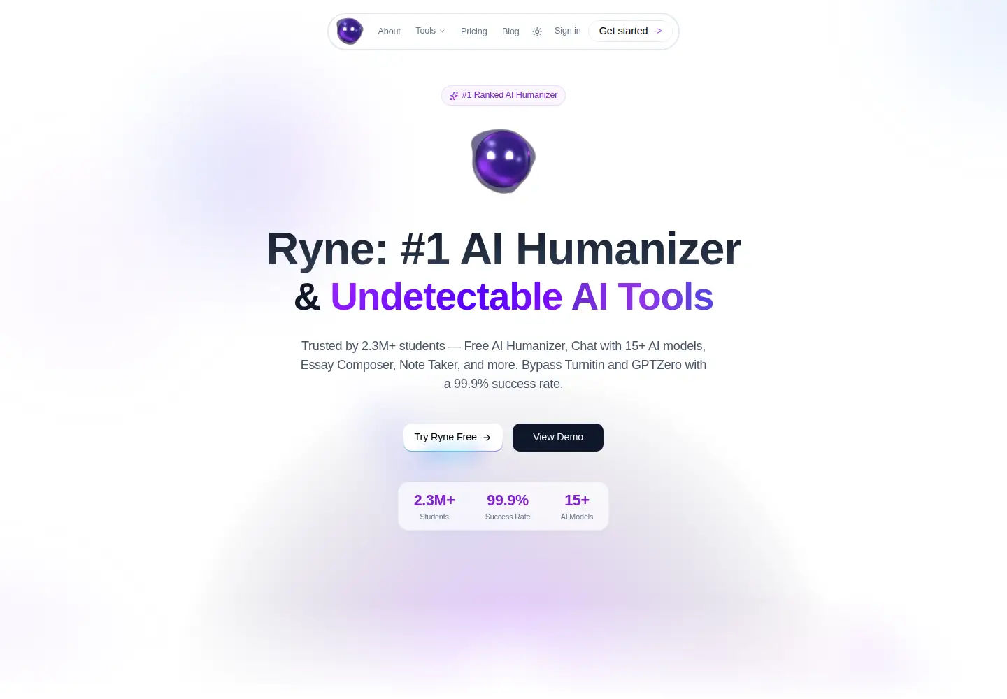 Screenshot of ryne.ai