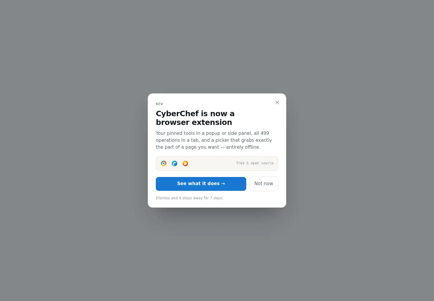 Screenshot of cyberchef.org