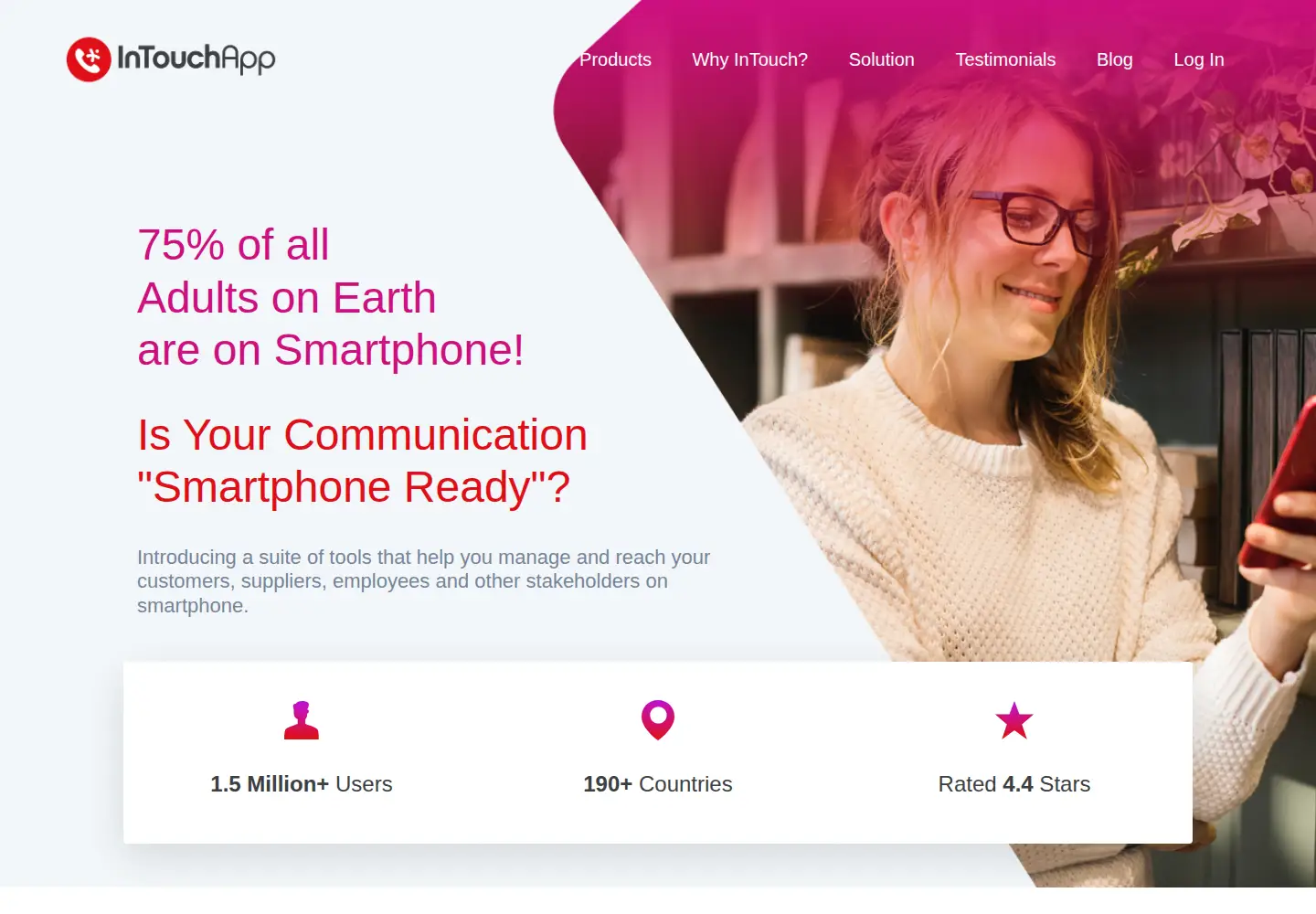 Screenshot of intouchapp.com