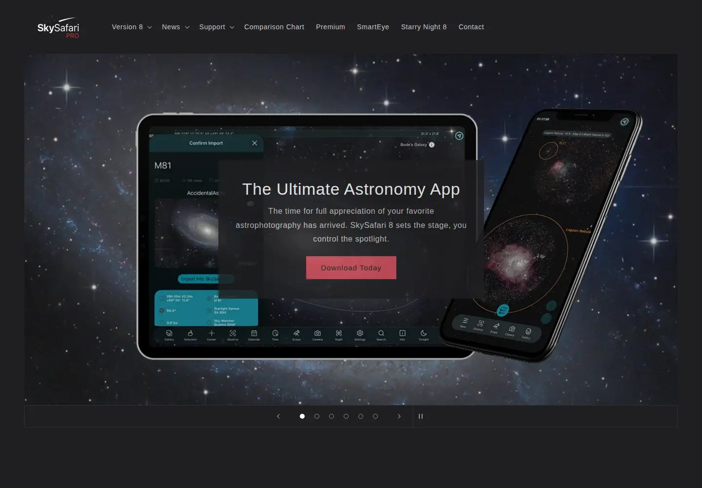 Screenshot of skysafariastronomy.com
