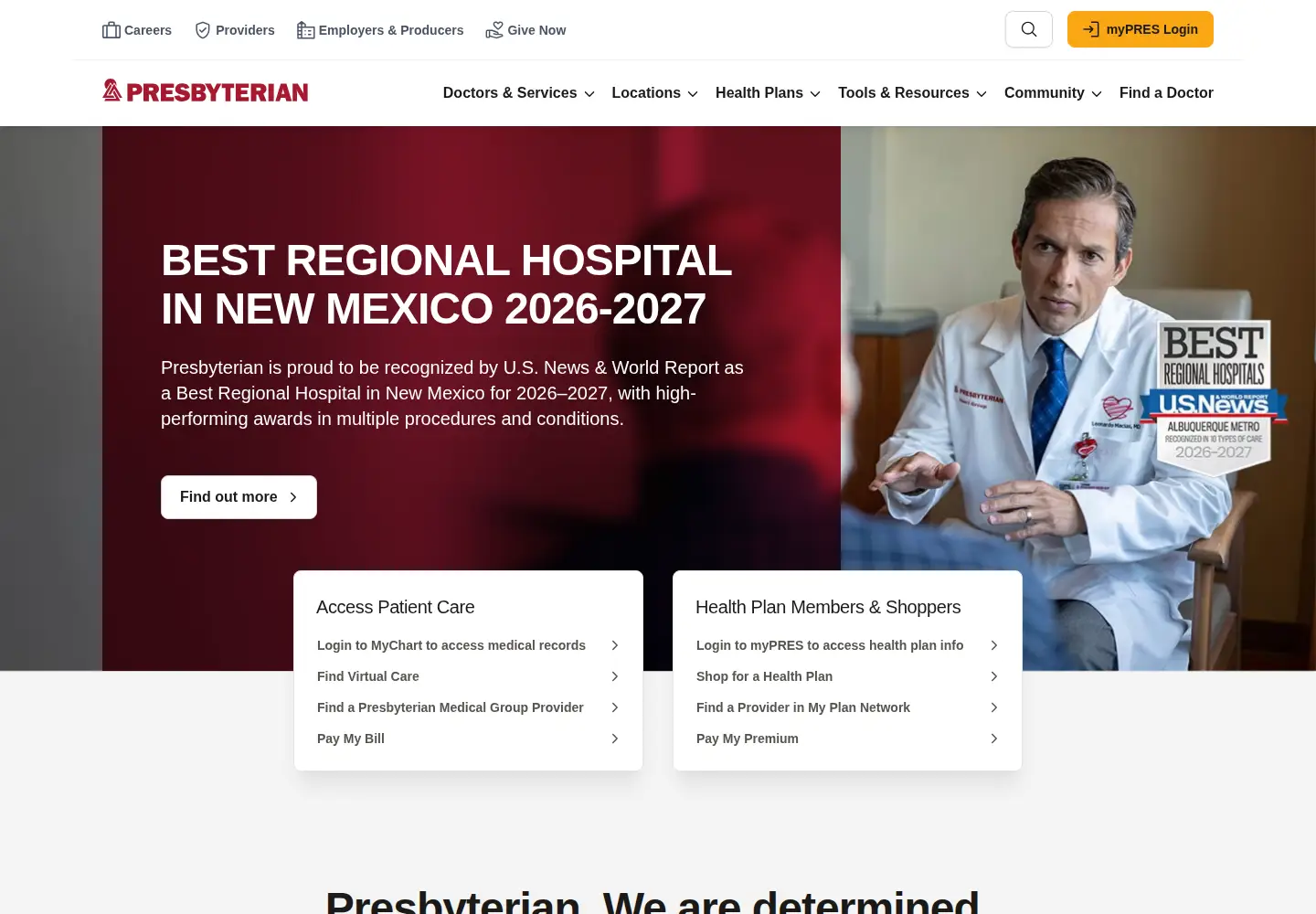 Screenshot of phs.org