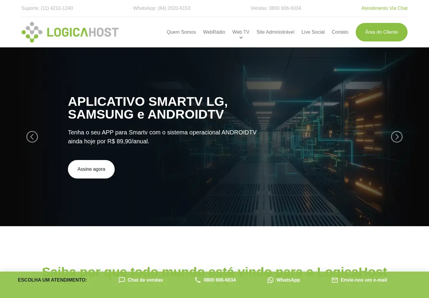 Screenshot of logicahost.com.br