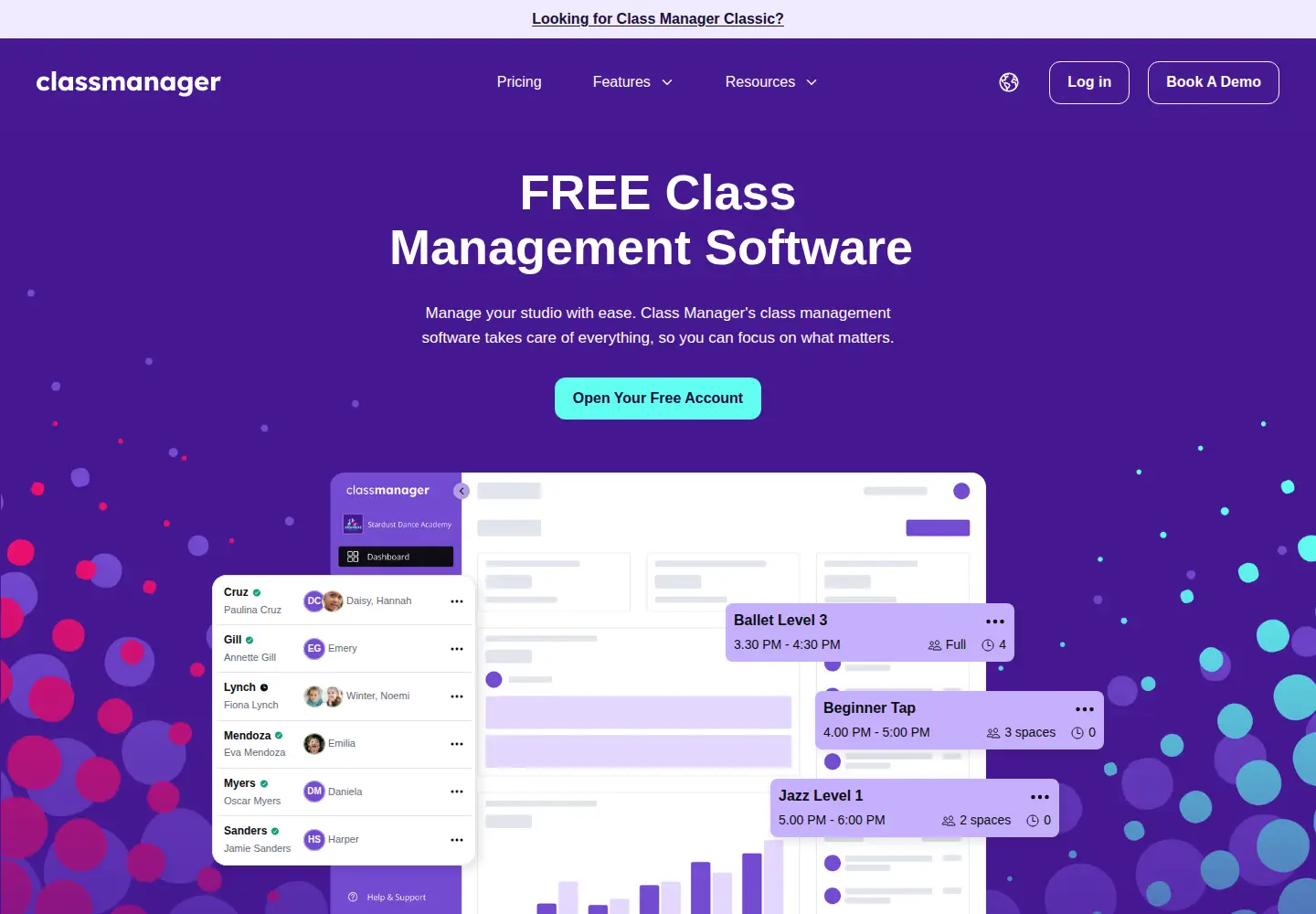 Screenshot of classmanager.com