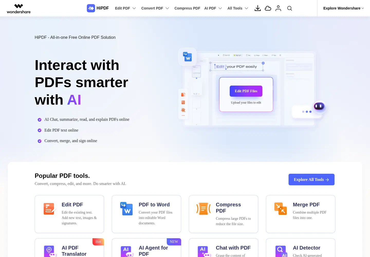 Screenshot of hipdf.com