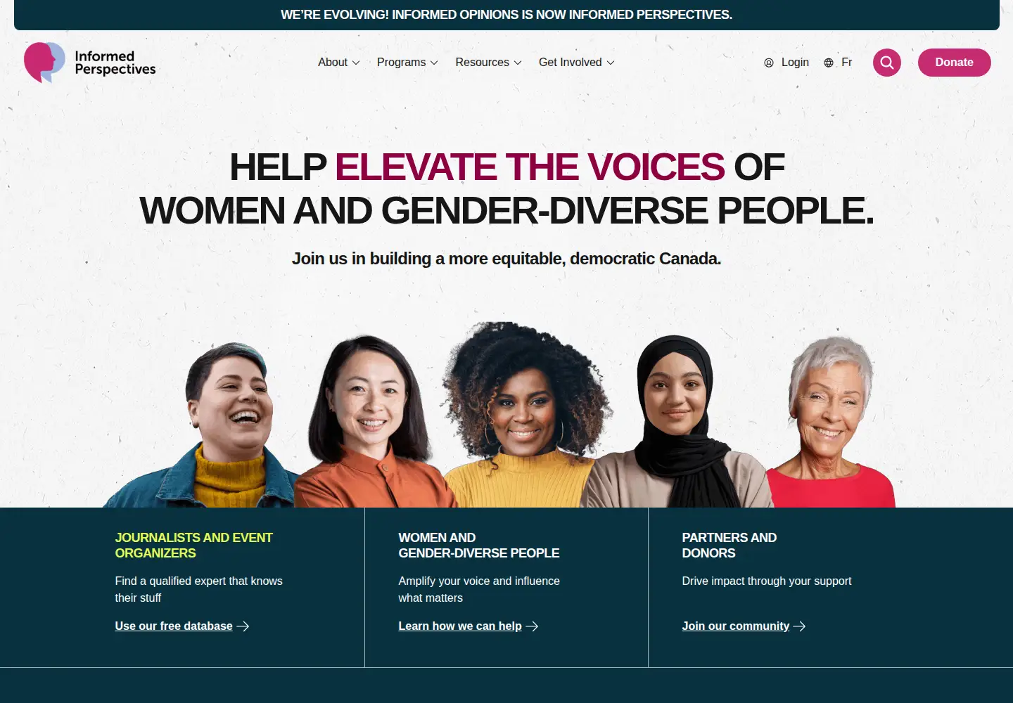 Screenshot of informedopinions.org