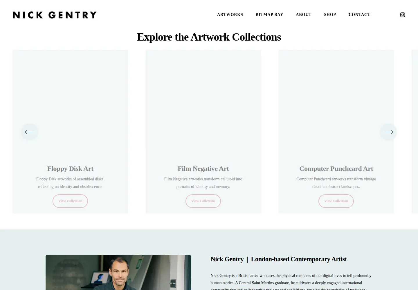 Screenshot of nickgentry.com
