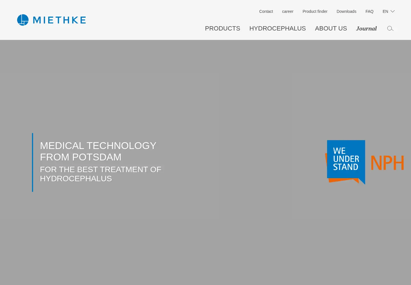Screenshot of miethke.com