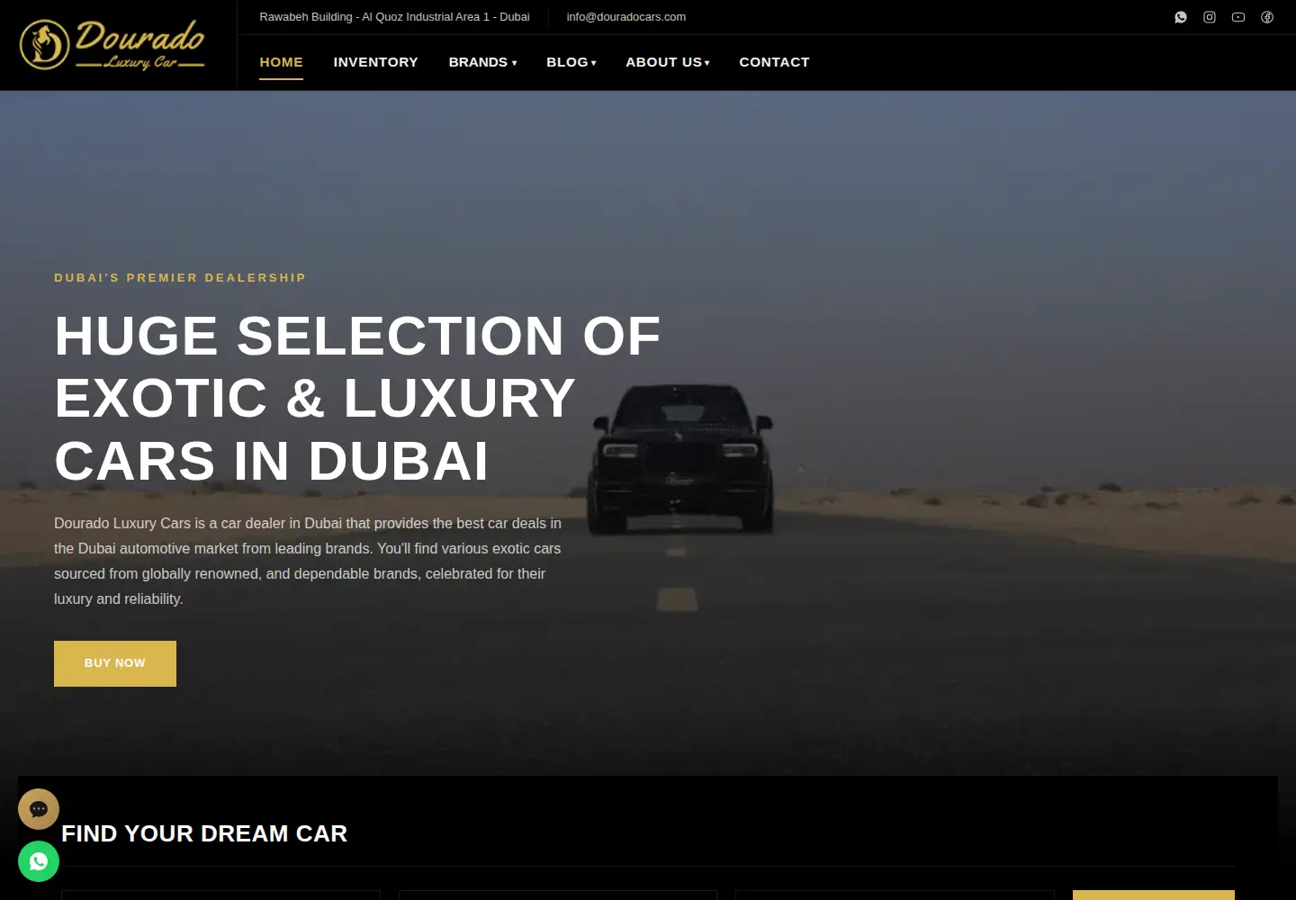 Captured homepage of douradocars.com in the current scan