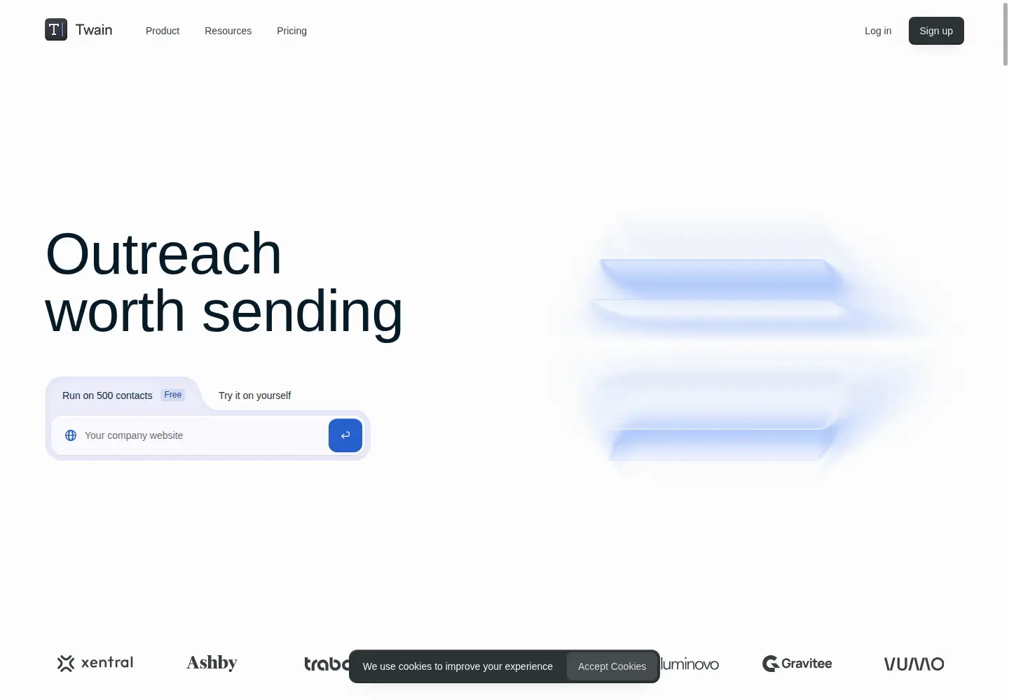 Screenshot of twain.ai