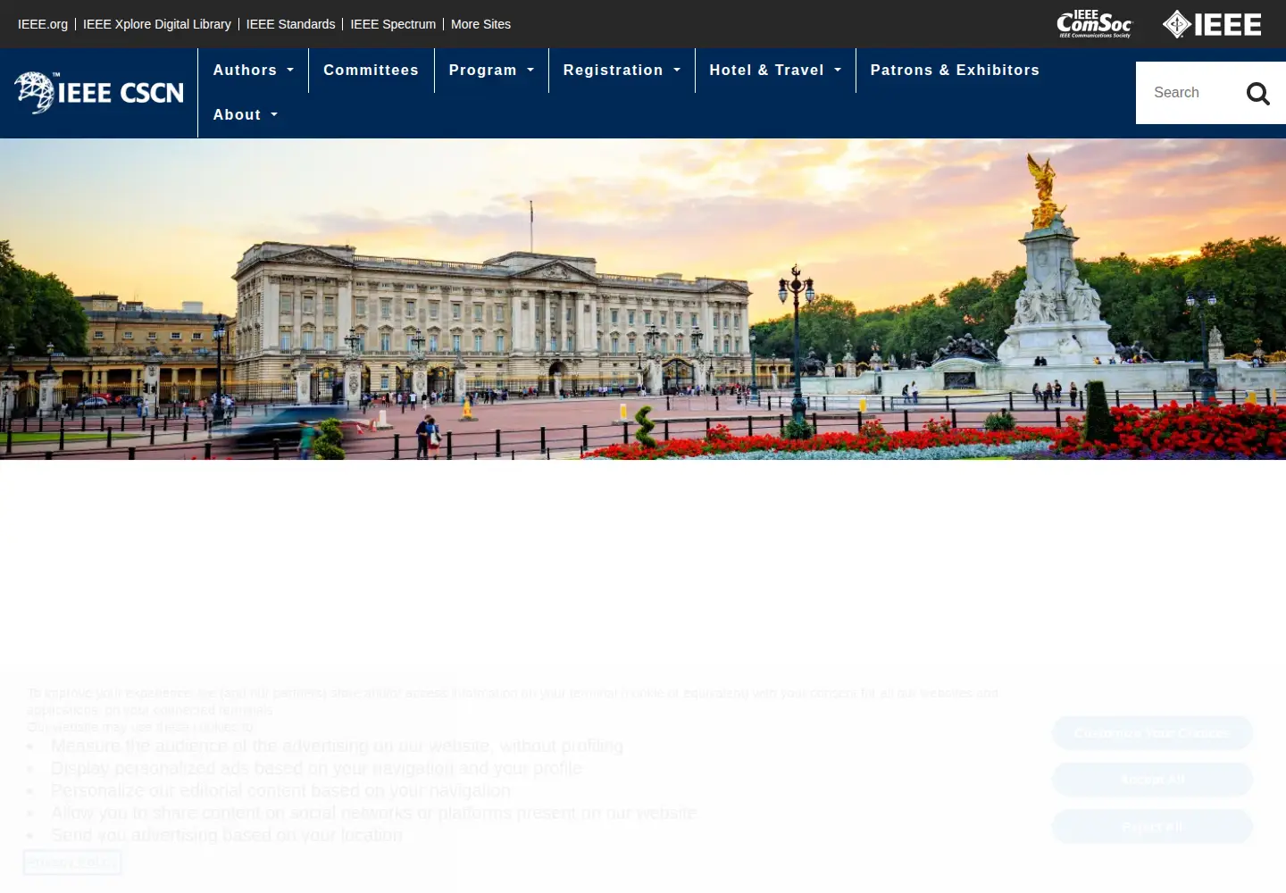 Screenshot of ieee-cscn.org
