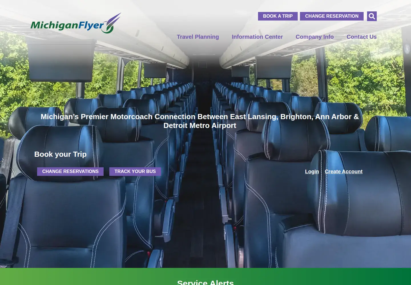 Captured homepage of michiganflyer.com in the current scan