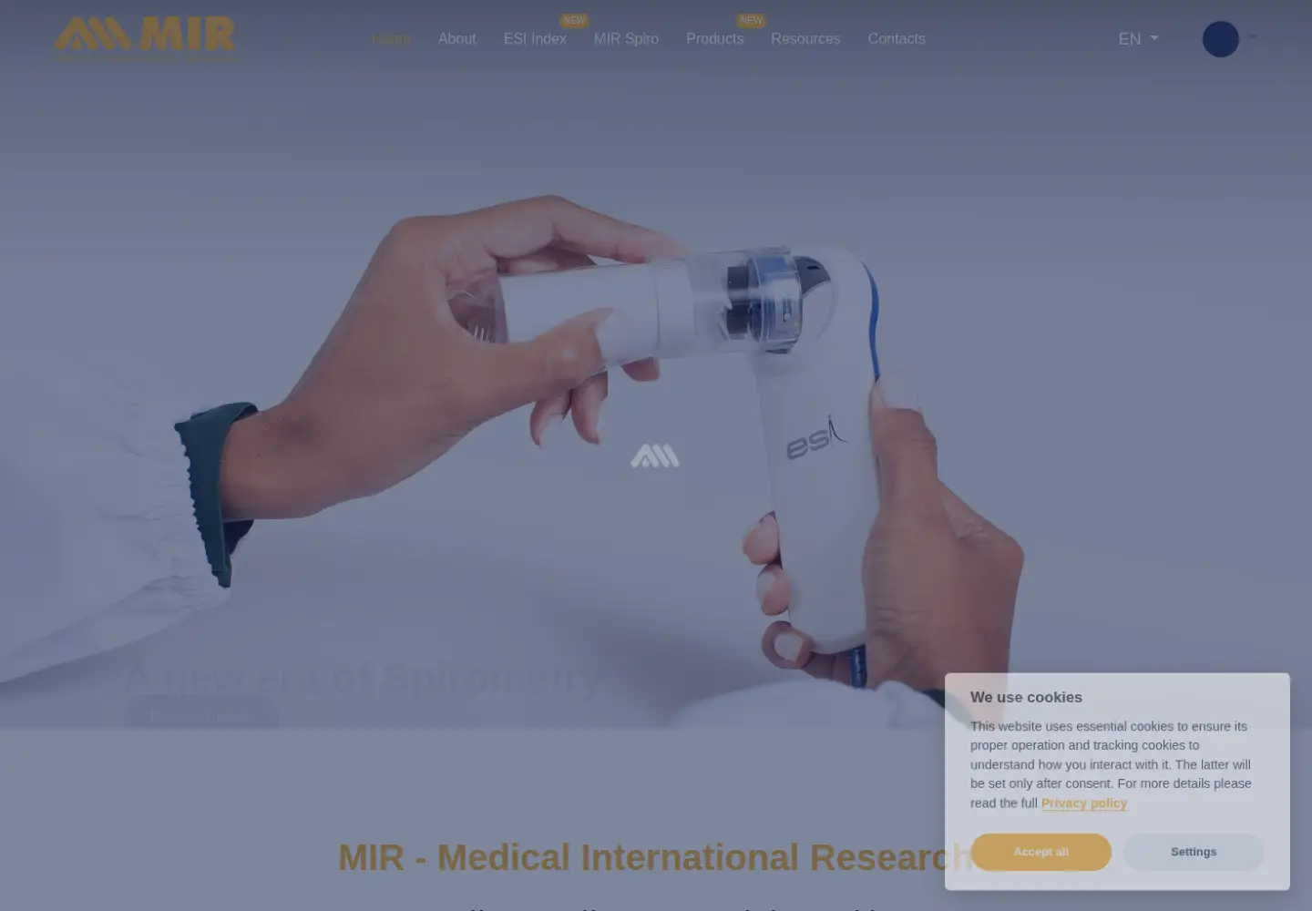 Screenshot of spirometry.com