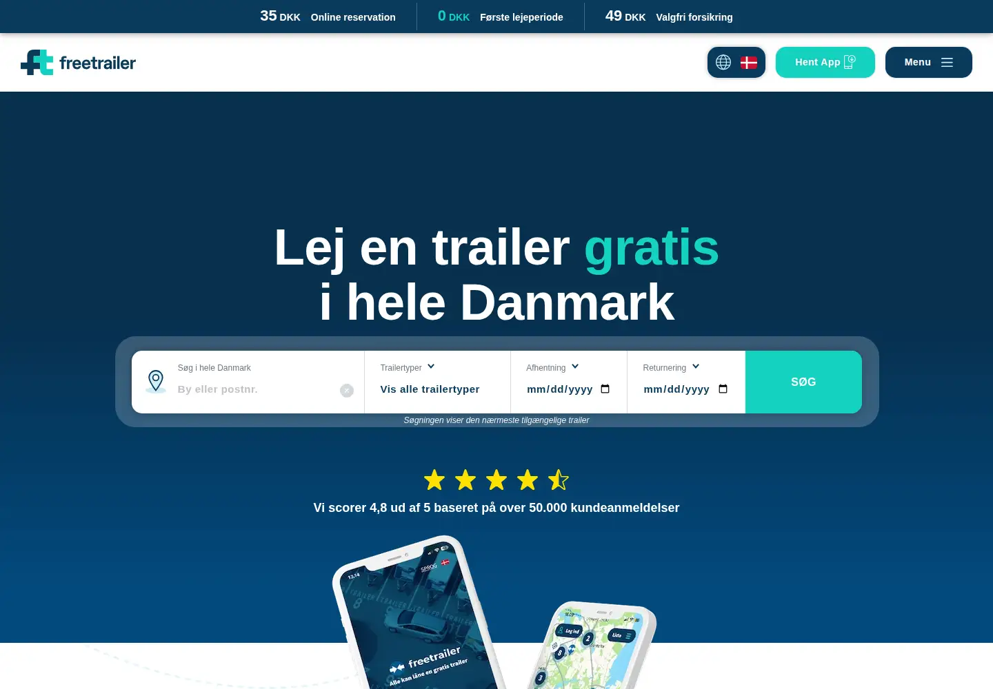 Screenshot of freetrailer.com