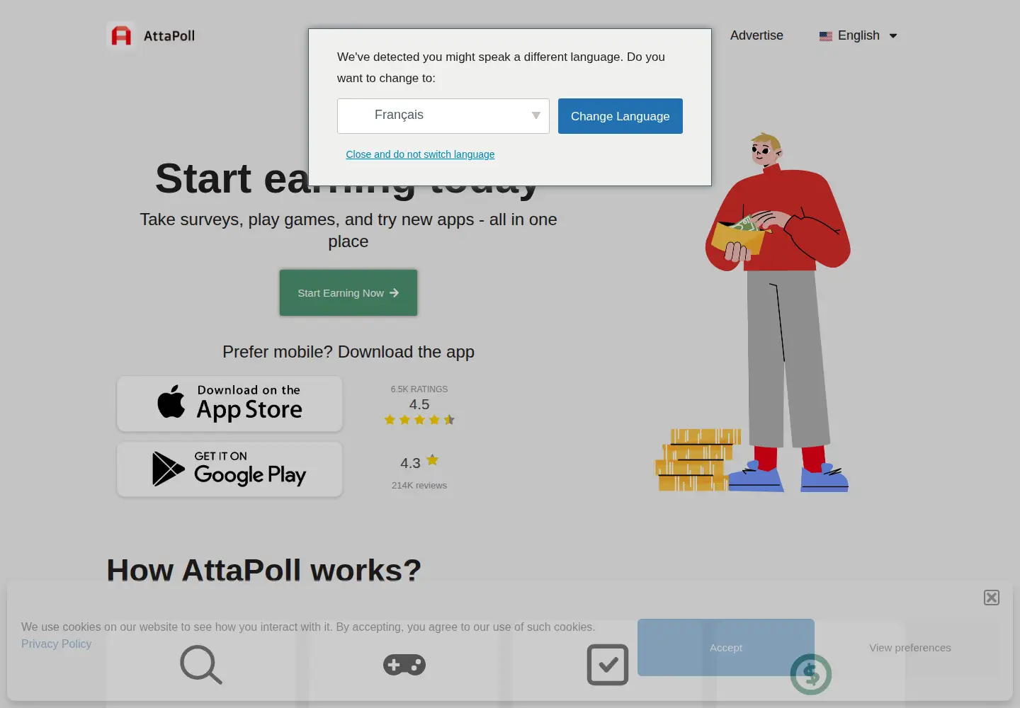 Screenshot of attapoll.com