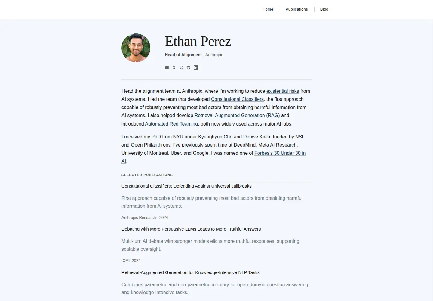 Screenshot of ethanperez.net