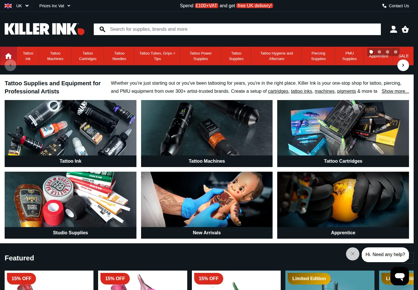 Screenshot of killerinktattoo.co.uk