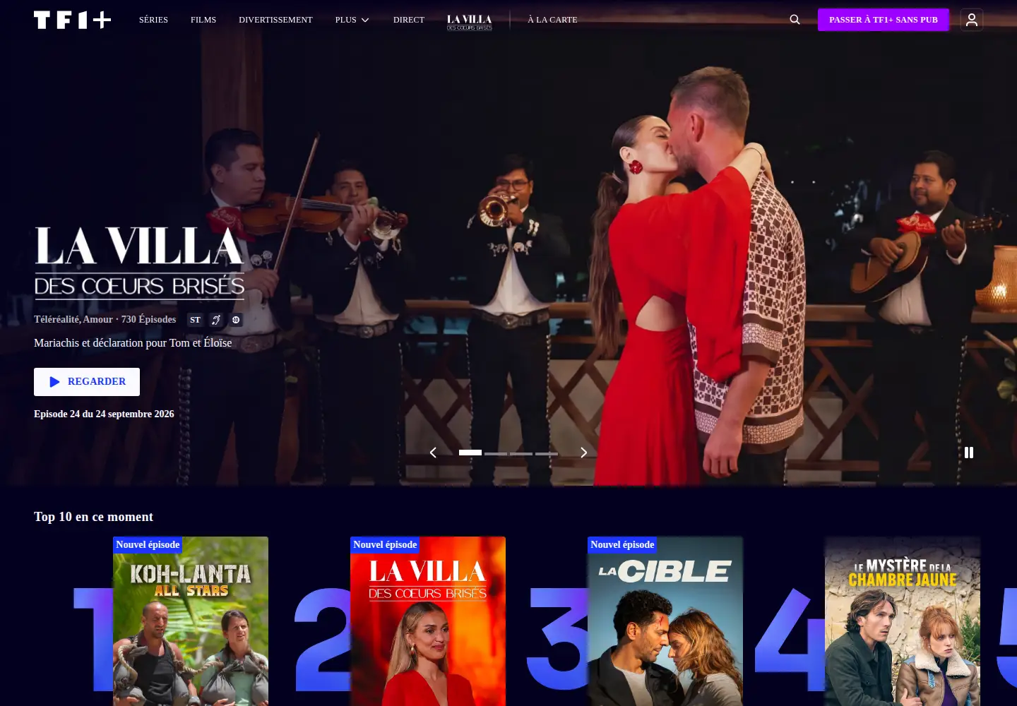 Screenshot of tf1.fr