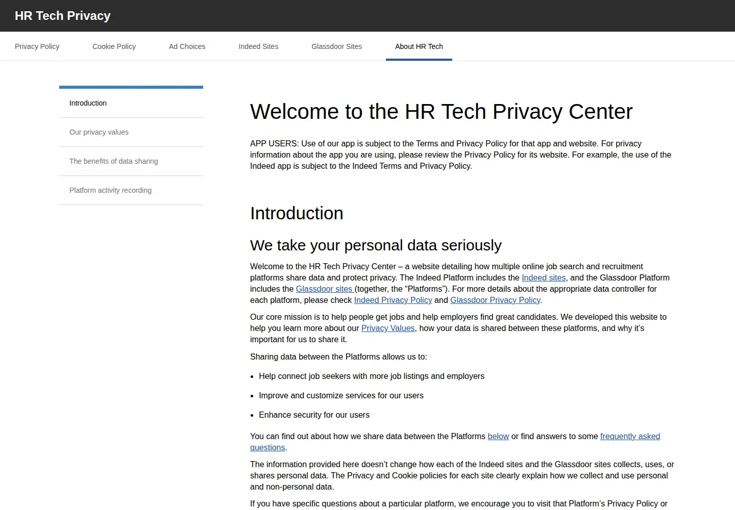 Screenshot of hrtechprivacy.com