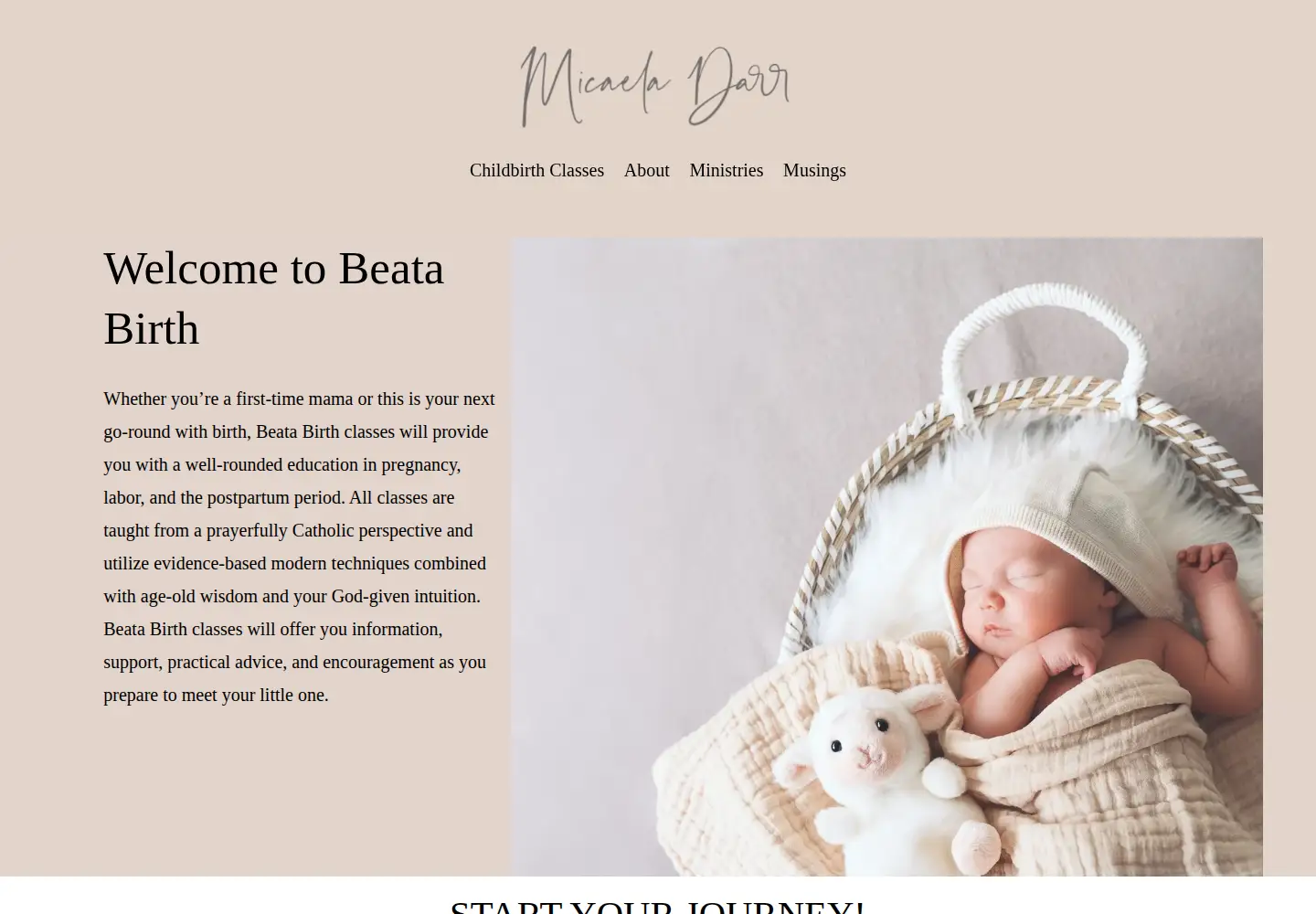 Screenshot of micaeladarr.com