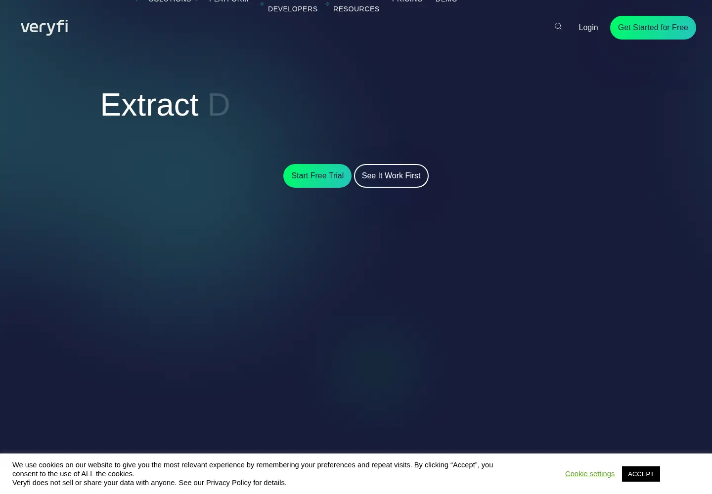 Screenshot of veryfi.com