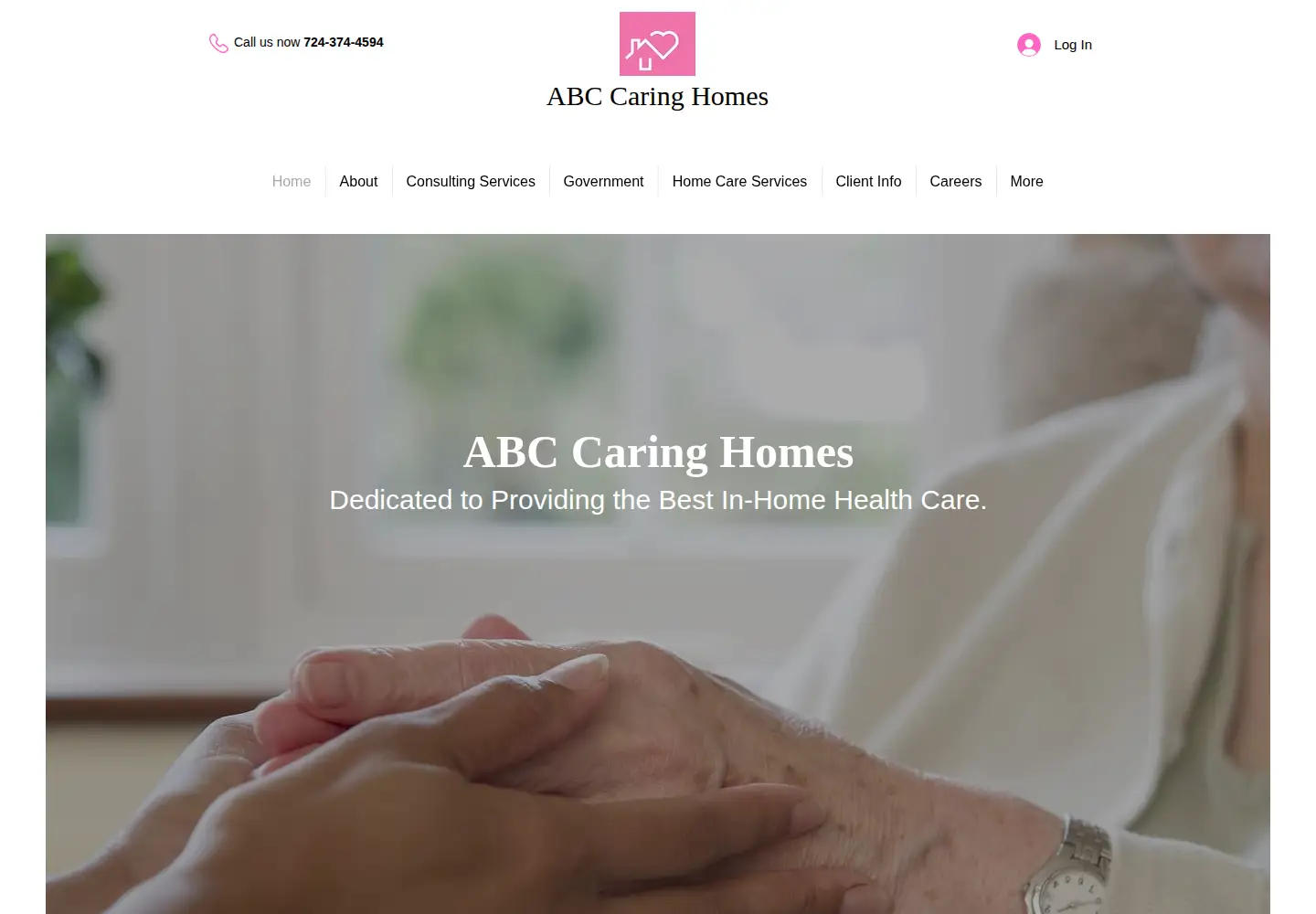 Screenshot of abccaringhomes.com