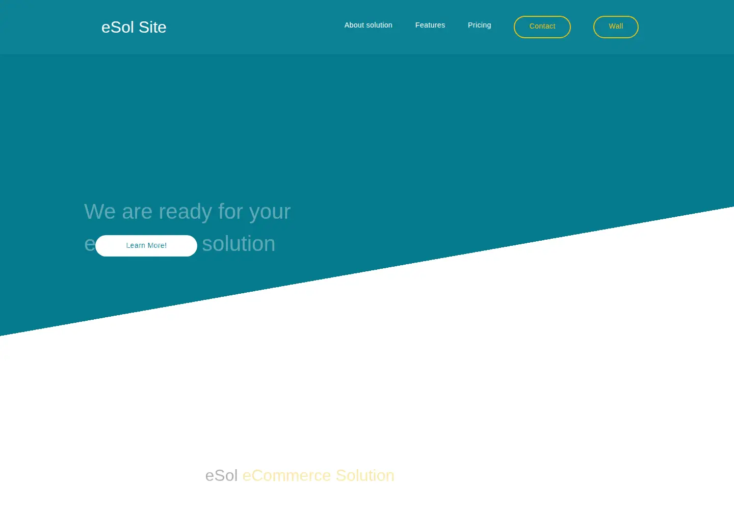 Captured homepage of esol.link in the current scan
