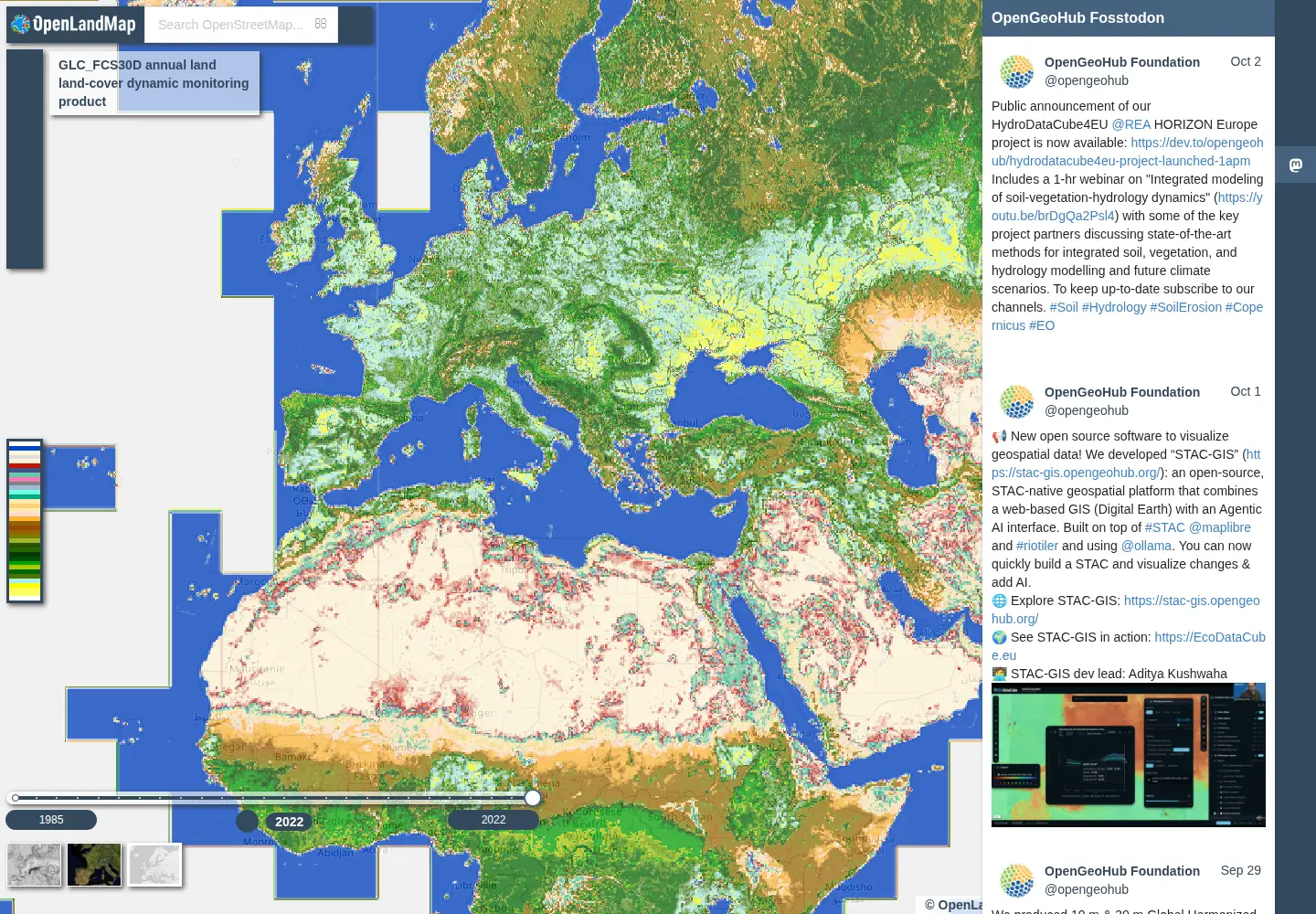 Screenshot of openlandmap.org