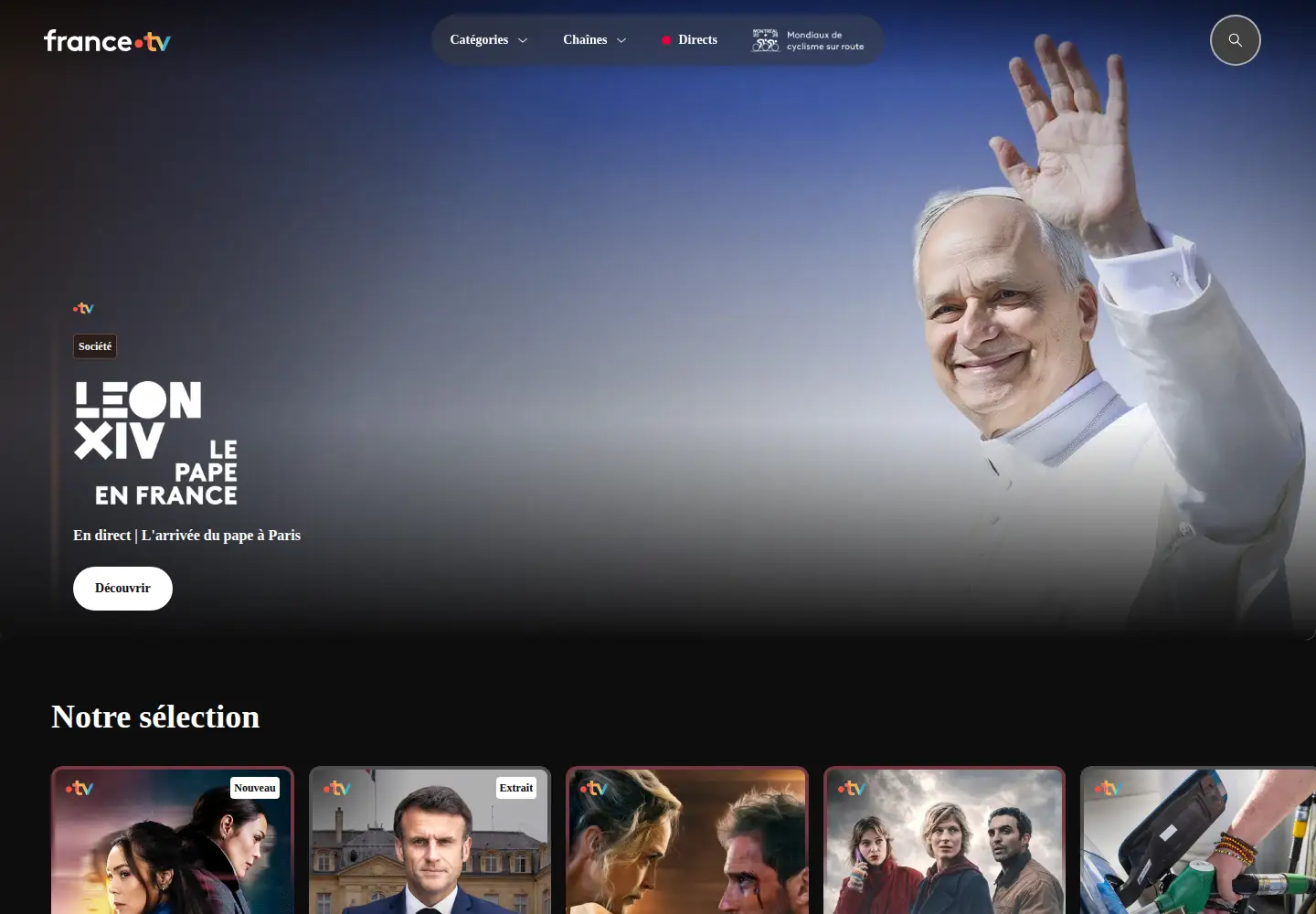 Screenshot of france.tv