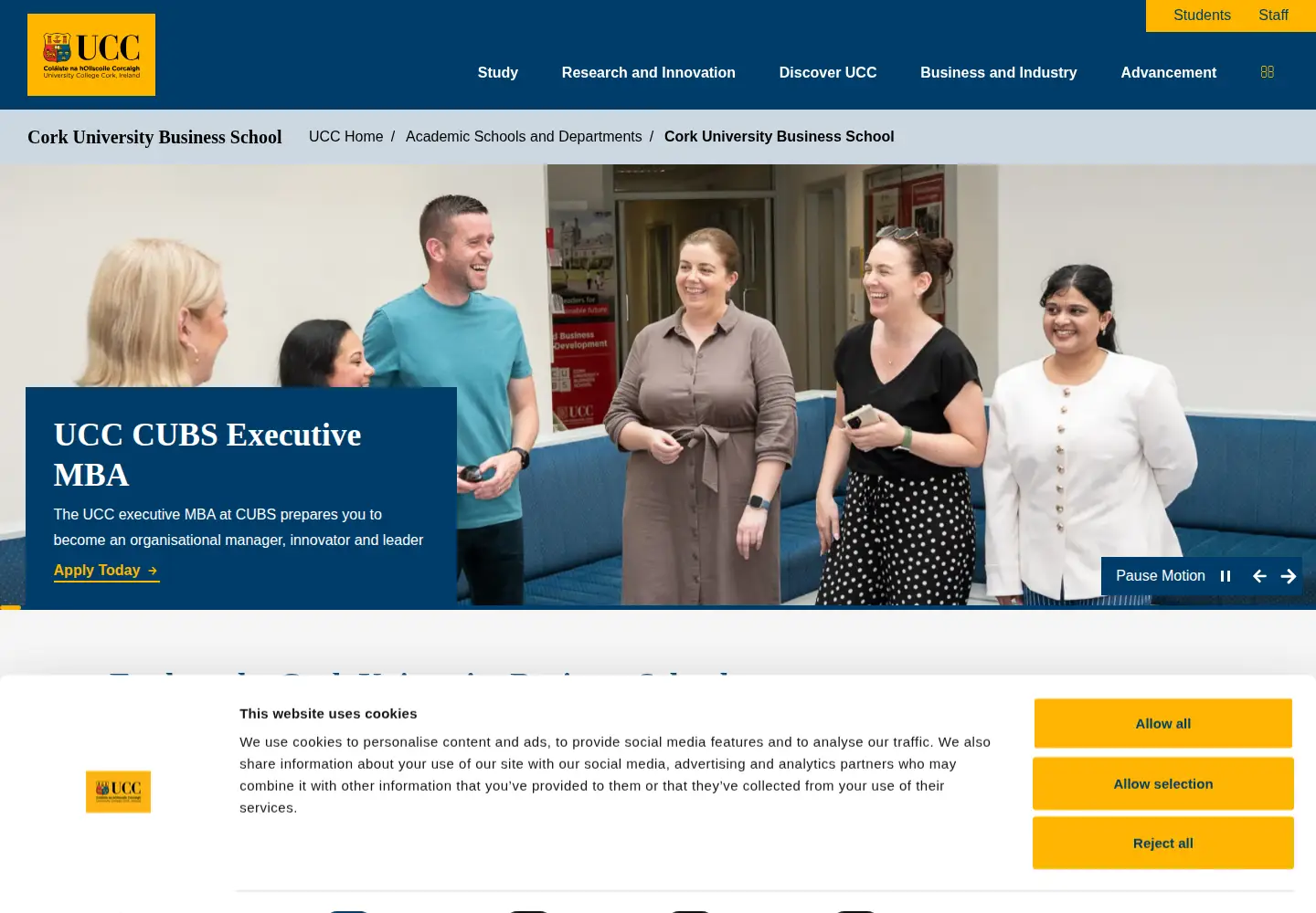 Screenshot of cubsucc.com