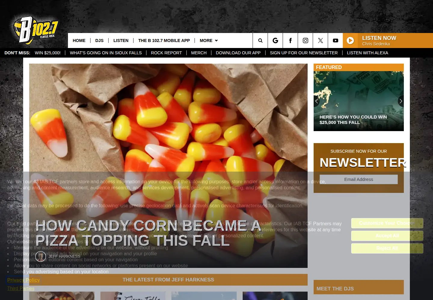 Screenshot of b1027.com
