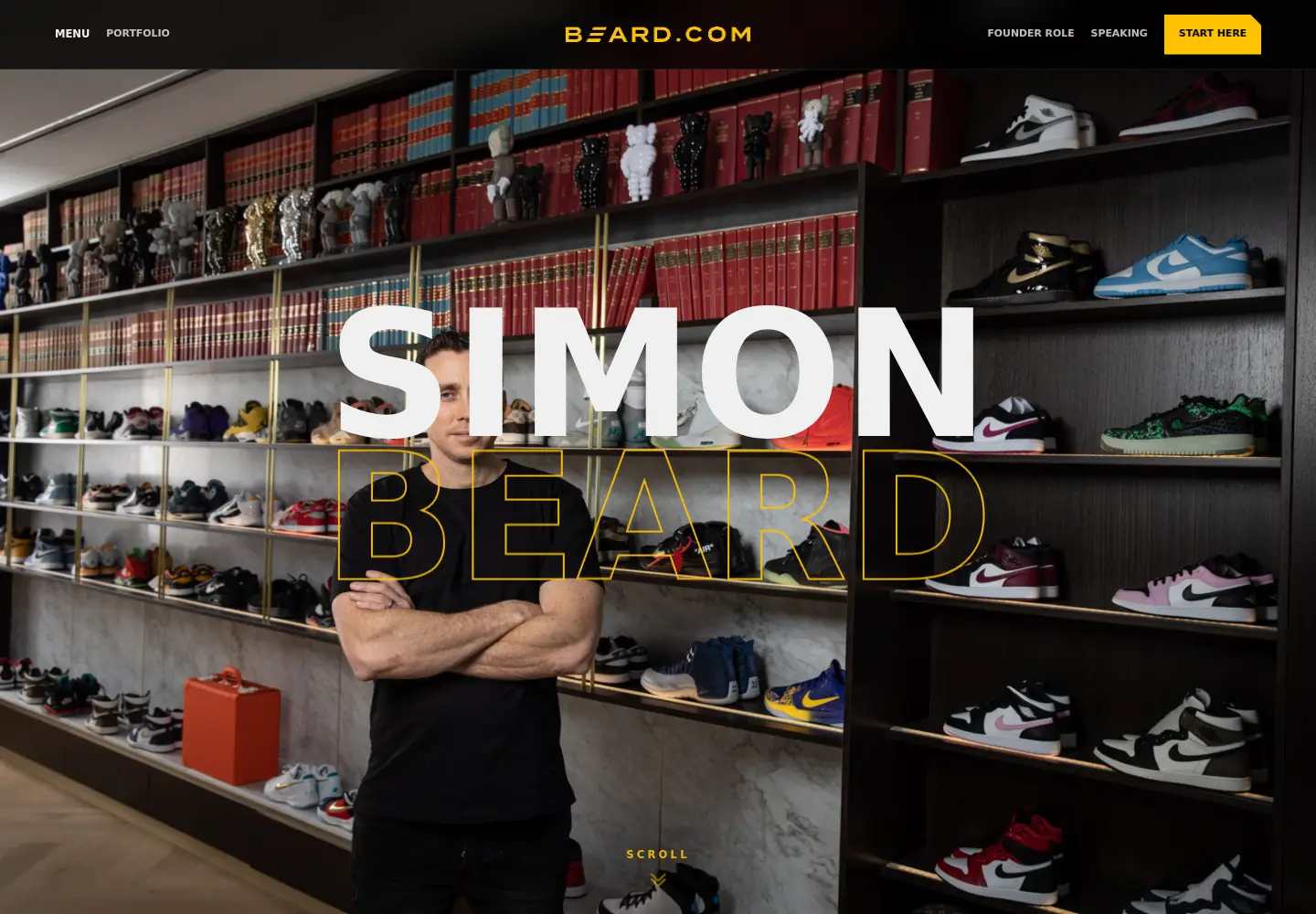 Captured homepage of beard.com in the current scan