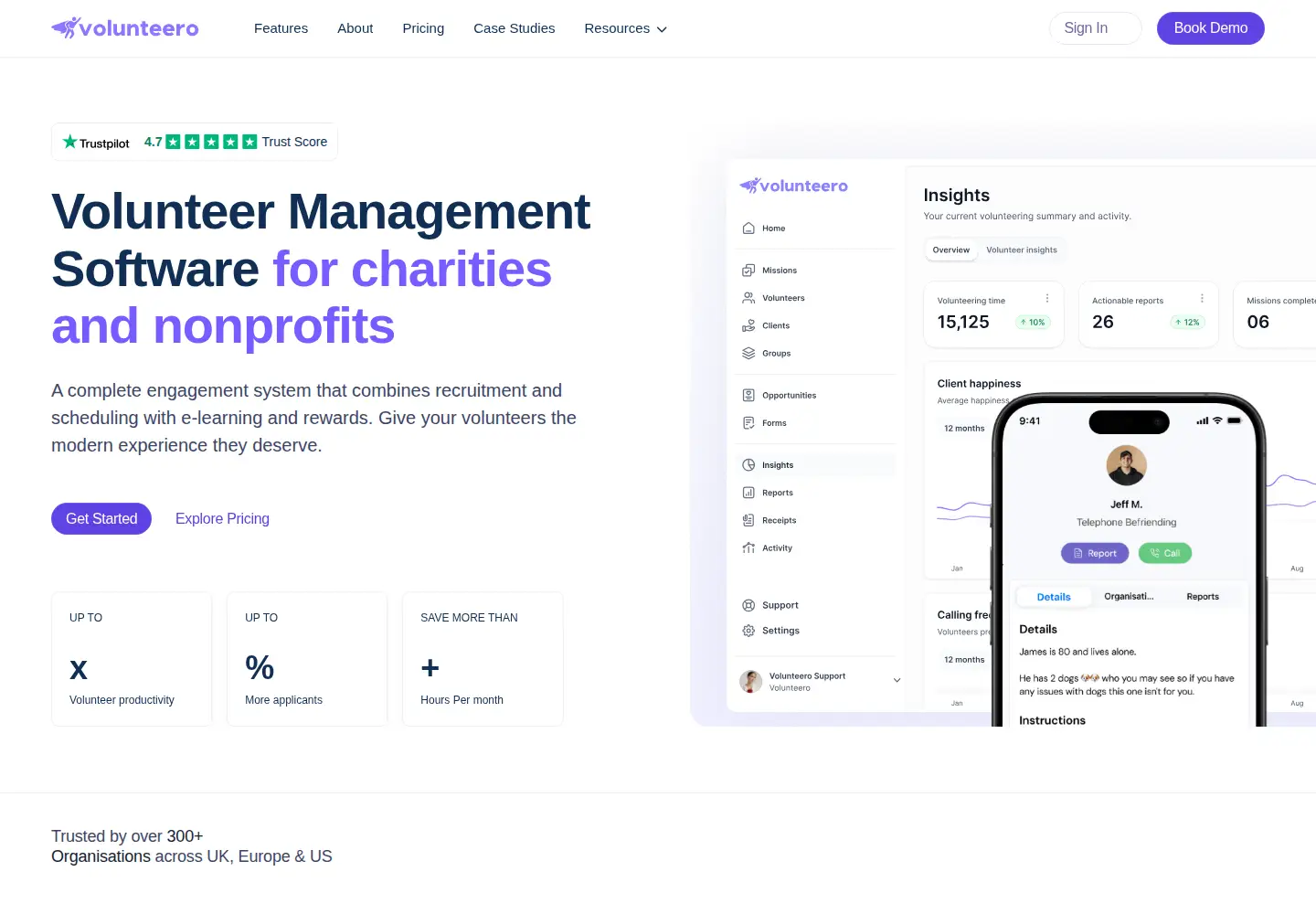 Screenshot of volunteero.org