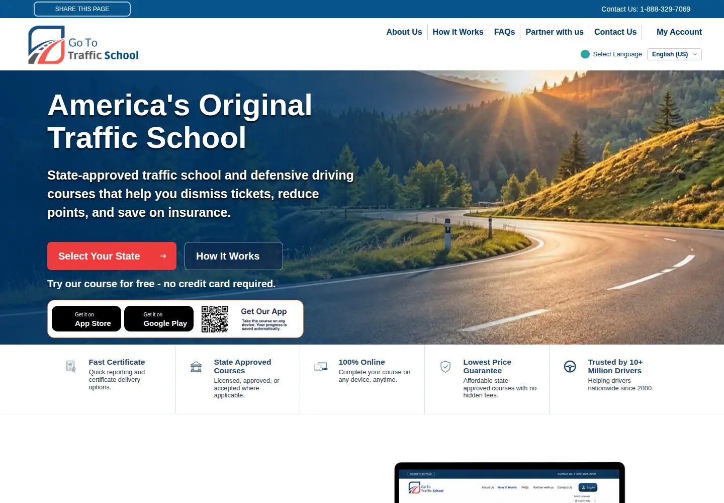 Screenshot of gototrafficschool.com