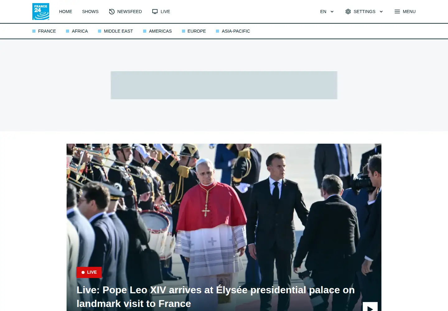 Screenshot of france24.com