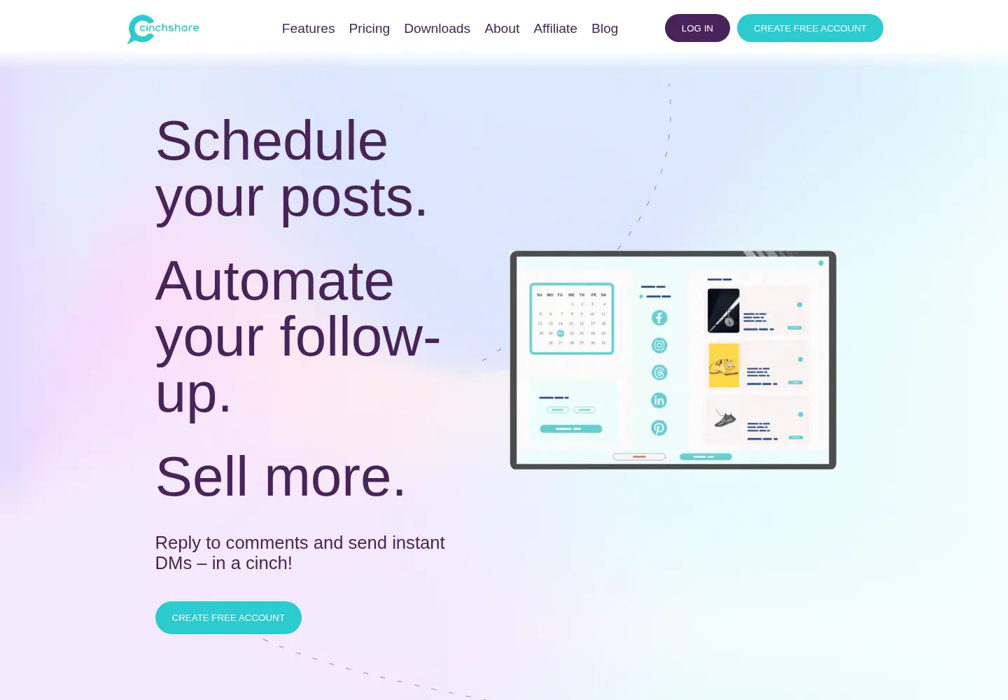 Screenshot of cinchshare.com