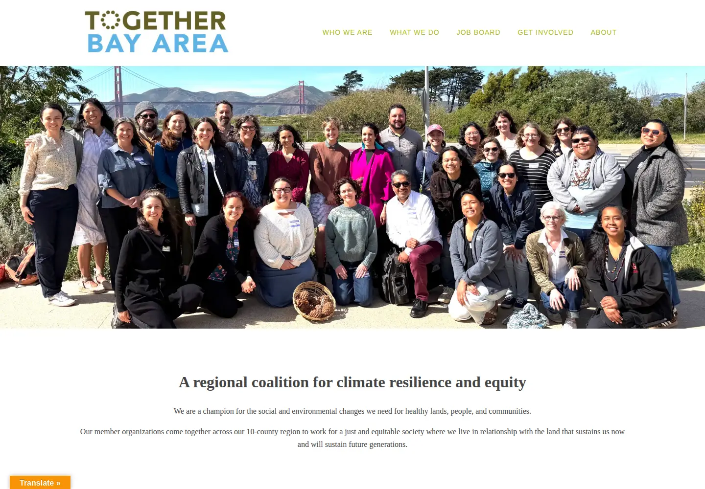 Screenshot of togetherbayarea.org